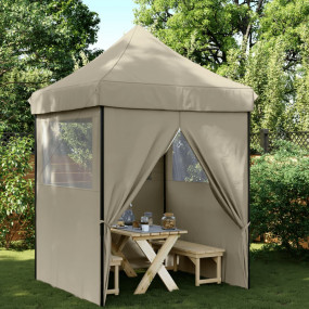 Party Tent Taupe Oxford fabric, Powder-coated steel