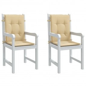Lowback Chair Cushion Set of 2 Melange Beige