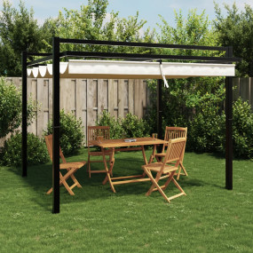 Garden Gazebo Anthracite Frame, Cream Fabric