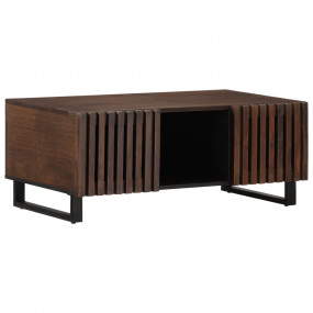 Coffee Table Brown Solid mango wood 39.4 x 21.7 x 15.7 ...