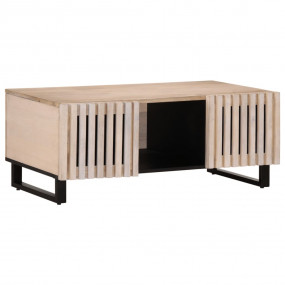 Coffee Table White Solid Mango Wood Medium Coffee Table