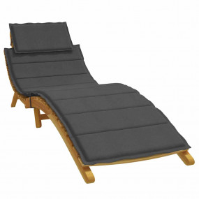Sun Lounger Cushion Melange Anthracite 100% polyester