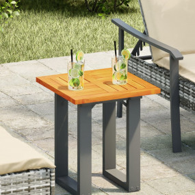 Table Top Natural Solid Acacia wood 15.7x15.7 in Durabl...