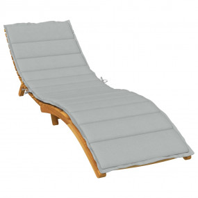 Sun Lounger Cushion Melange Light Grey 100% Polyester