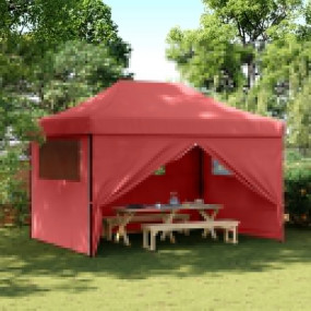 Party Tent Burgundy and Black Powder-coated steel and O...