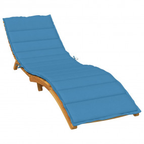 Sun Lounger Cushion Melange blue 100% polyester 78.7 in...