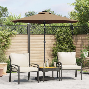 Garden Parasol Taupe Polyester, Steel 88.6 x 88.6 x 83....