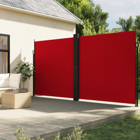 Retractable Side Awning Red 100% polyester with PU coat...
