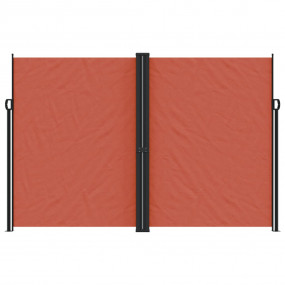 Retractable Side Awning Terracotta Polyester with PU co...
