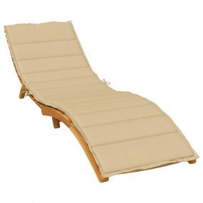 Sun Lounger Cushion Melange Beige 100% Polyester 79 x 2...