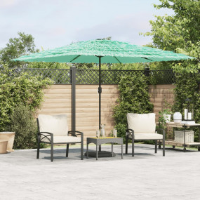 Garden Parasol Green Polyester, Steel, Straw Large Tilt...