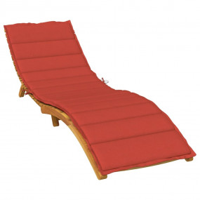 Sun Lounger Cushion Melange red Polyester 78.7 x 27.6 x...