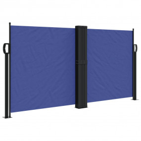 Retractable Side Awning Blue 100% polyester with PU coa...