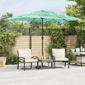 Garden Parasol Green Polyester, powder-coated steel