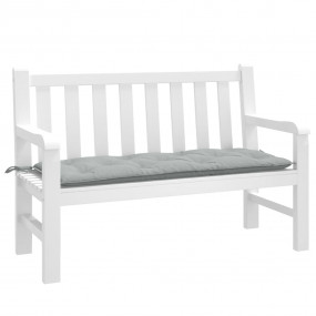 Garden Bench Cushion Melange light grey Fabric (100% po...