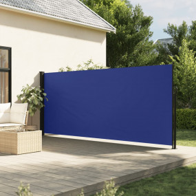 Retractable Side Awning Blue 100% polyester with a PU c...