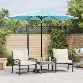 Garden Parasol Blue 100% polyester, powder-coated steel...