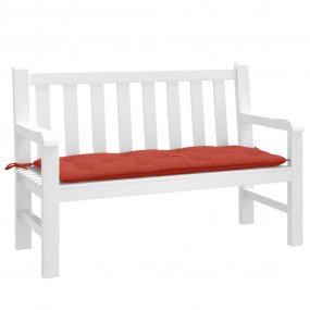 Garden Bench Cushion Melange Red 100% Polyester, Hollow...