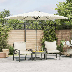 Garden Parasol White Powder-coated steel and polyester ...