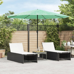 Garden Parasol Green Polyester Large Durable Garden Par...