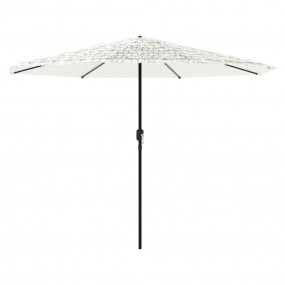 Garden Parasol White Polyester Large Collapsible Garden...