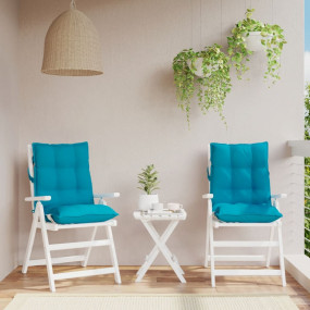 Lowback Chair Cushion Set of 2 Light blue
