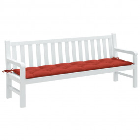 Garden Bench Cushion Melange Red 100% Polyester