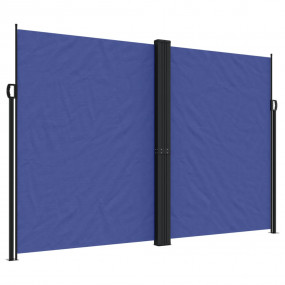 Retractable Side Awning Blue Polyester 86.6 x 393.7 in