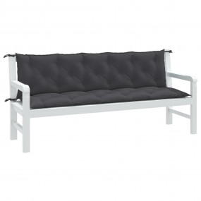 Garden Bench Cushion Melange Anthracite 100% Polyester