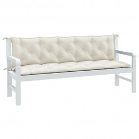 Garden Bench Cushion Melange cream 100% polyester 70.9 ...