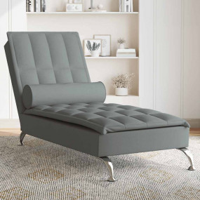 Massage Chaise Lounge Dark Grey