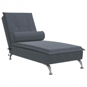 Massage Chaise Lounge Dark Gray