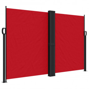Retractable Side Awning Red 100% polyester with PU coat...