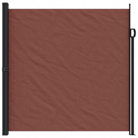 Retractable Side Awning Brown 100% polyester with a PU ...