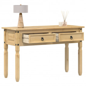 Console Table Honey Wax Solid Pine Wood, Engineered Woo...