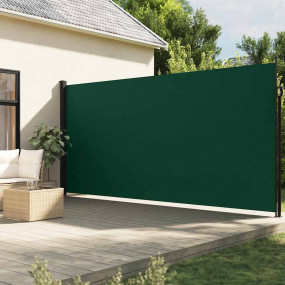 Retractable Side Awning Dark green 100% polyester with ...