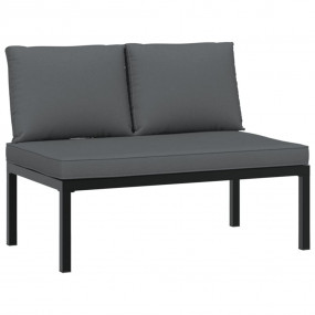 Garden Bench Black Powder-coated aluminum Standard