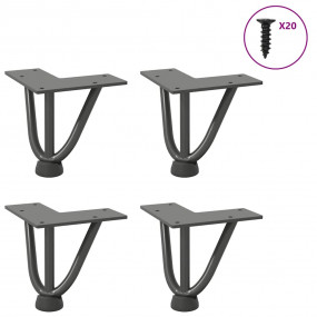 Hairpin Table Leg Anthracite Solid powder-coated steel ...