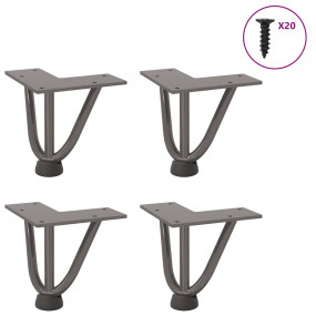 Hairpin Table Leg Natural Steel Solid powder-coated ste...