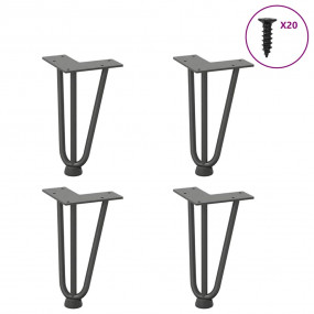 Hairpin Table Leg Anthracite Solid powder-coated steel