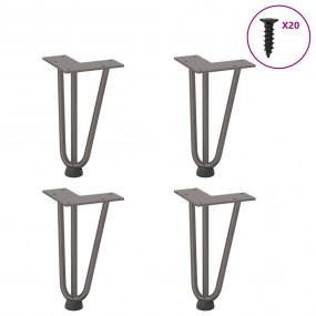Hairpin Table Leg Natural steel Solid powder-coated ste...