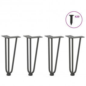 Hairpin Table Leg Anthracite Solid powder-coated steel