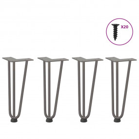 Hairpin Table Leg Natural Steel Solid powder-coated ste...