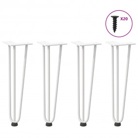 Hairpin Table Leg White Solid powder-coated steel Adjus...