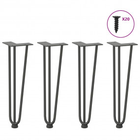 Hairpin Table Leg Anthracite Solid powder-coated steel ...