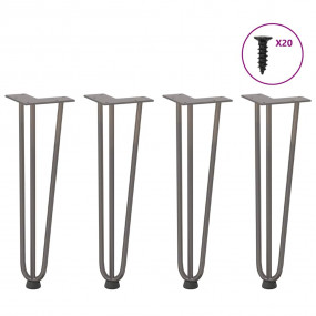 Hairpin Table Leg Natural Steel Solid Powder-Coated Ste...