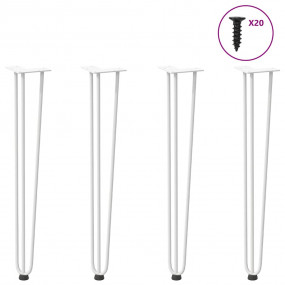 Hairpin Table Leg White Sturdy powder-coated steel Stan...