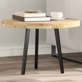 Table Top Natural wood Solid Acacia wood 23.6 in diamet...