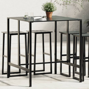 Bar Table Black Powder-coated steel 39.4 x 39.4 x 43.3 ...