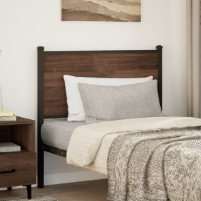 Headboard Brown Oak Engineered wood and steel Twin